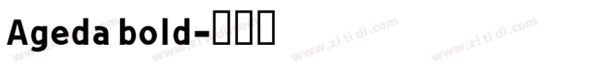 Ageda bold字体转换